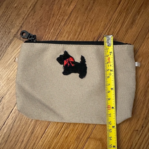 Dog top Handle Canvas Purse with Pouch - Picture 6 of 7